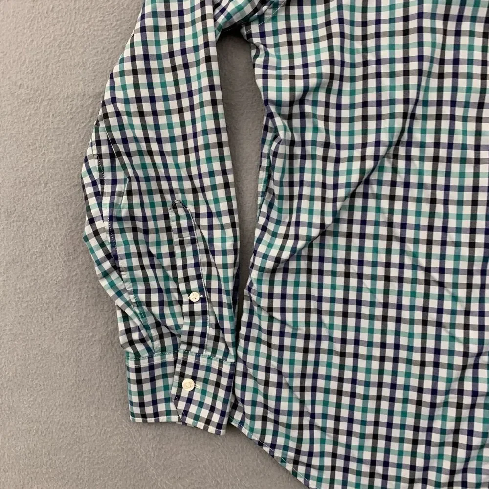 Bonobos Button Shirt Mens Large Slim Fit Stretch Gingham Plaid Long Sleeve